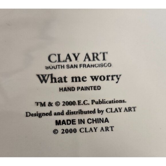 Clay Art 13.5" Mad Magazine Alfred E. Neuman Ceramic Cookie Jar What Me Worry? - Picture 9 of 10